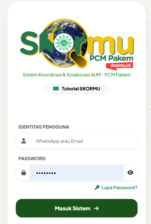 Tampilan Login